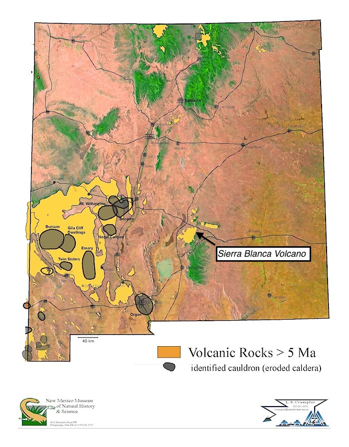 Sierra Blanca Volcano - Capitan -Carrizo intrusions | New Mexico